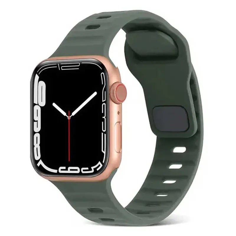 Bracelet Sport en Silicone Vert pour Apple Watch