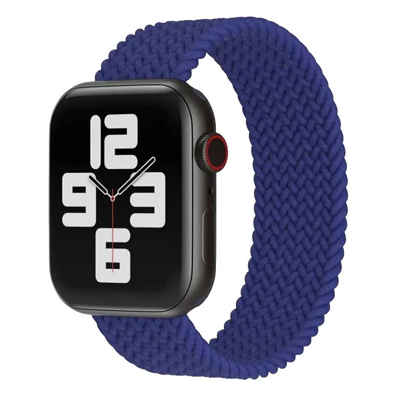 Bracelet en Nylon Tressé Bleu pour Apple Watch