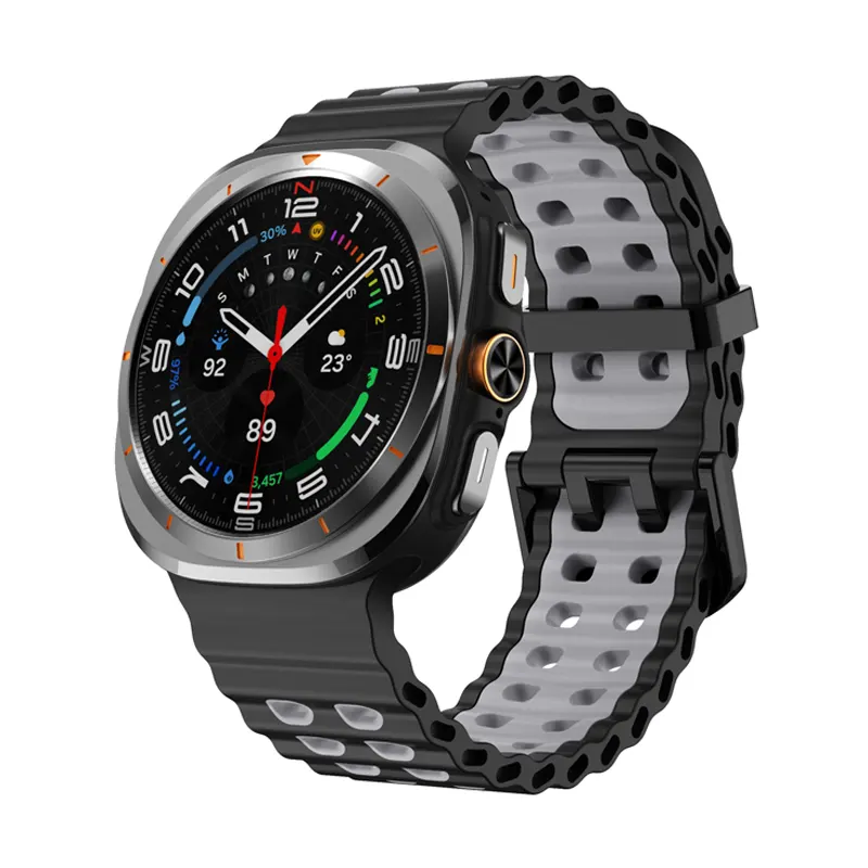 Bracelet Galaxy Watch Ultra 47mm Sport Noir Gris
