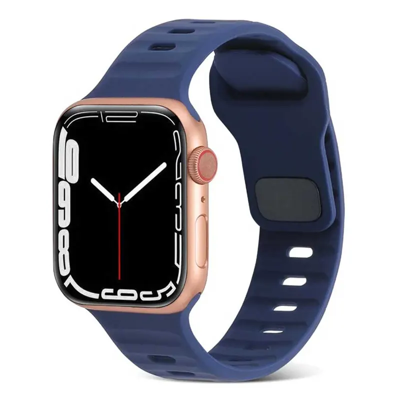 Bracelet Sport en Silicone Bleu Foncé pour Apple Watch