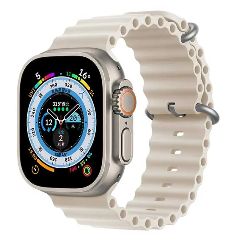 Bracelet Ocean en Silicone Blanc pour Apple Watch