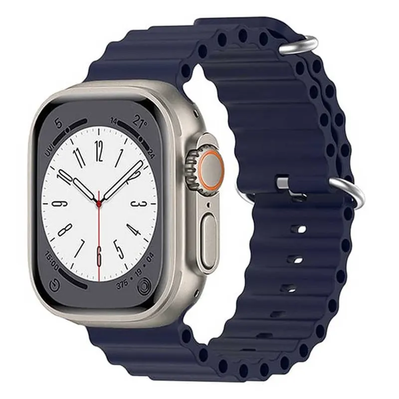 Bracelet Ocean en Silicone Bleu pour Apple Watch