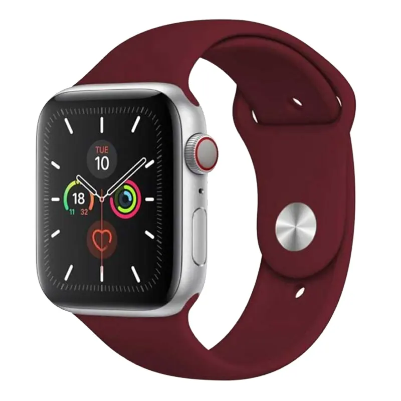 Bracelet en silicone Rouge Bordeaux pour Apple Watch