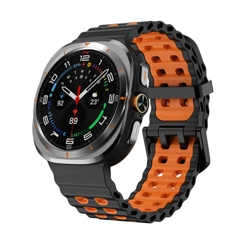 Bracelet Galaxy Watch Ultra 47mm Sport Noir Orange