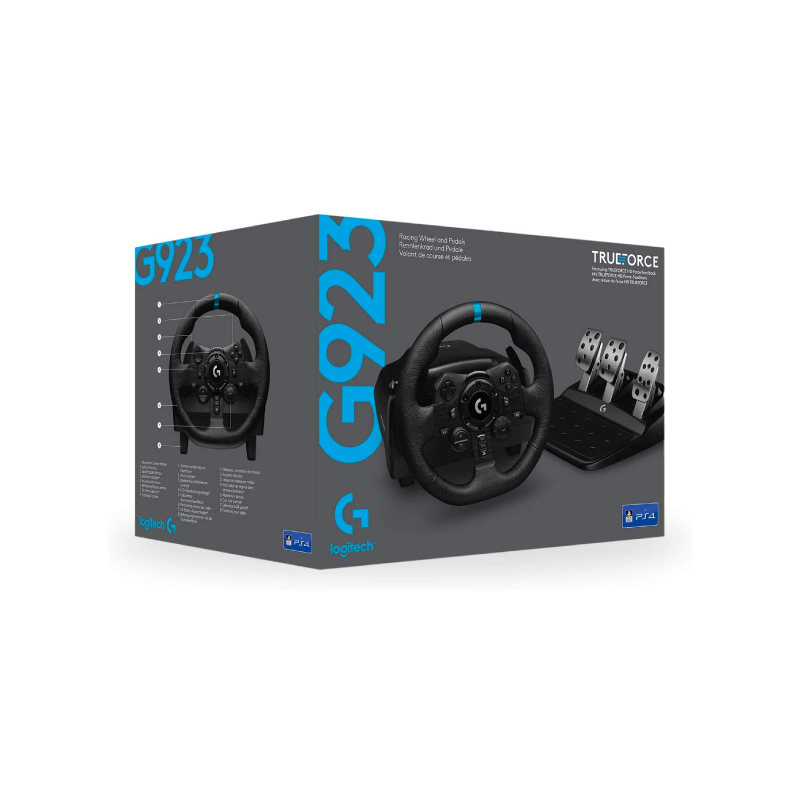 Llogitech G923 Volant de Course et Pédales, Retour de Force TRUEFORCE
