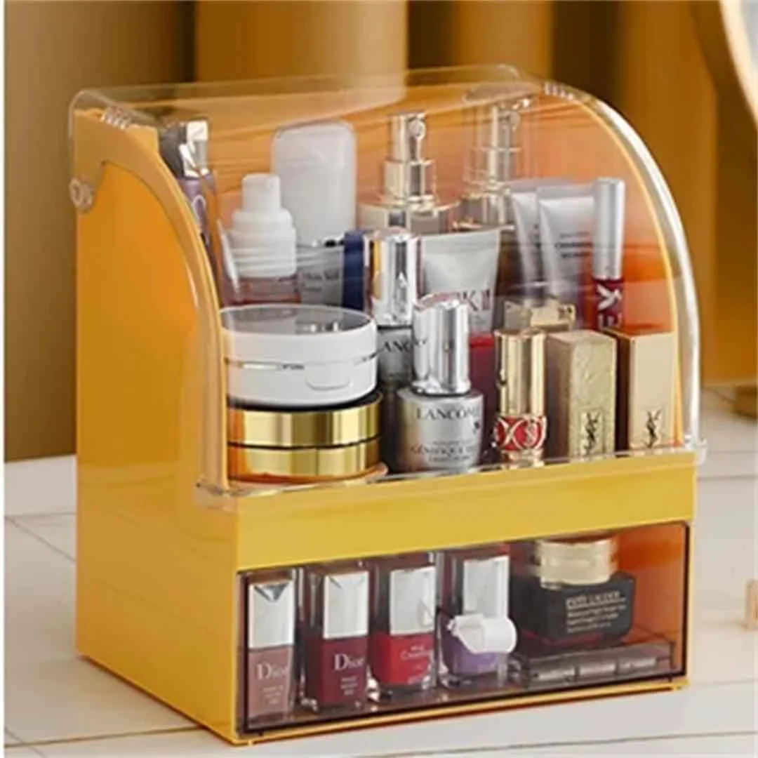 ORGANISATEUR DE MAQUILLAGE - jaune