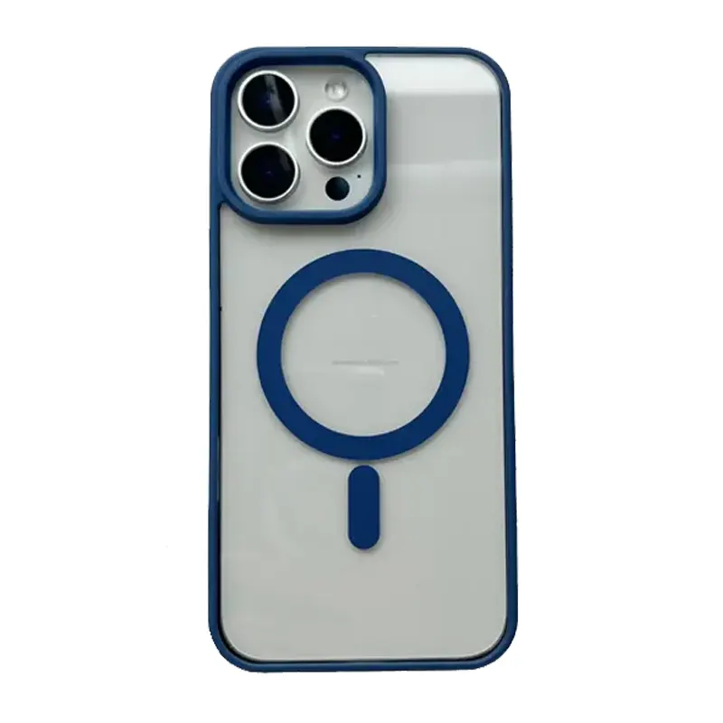 Coque Magnétique Transparente Bleu pour iPhone 12 Pro Max