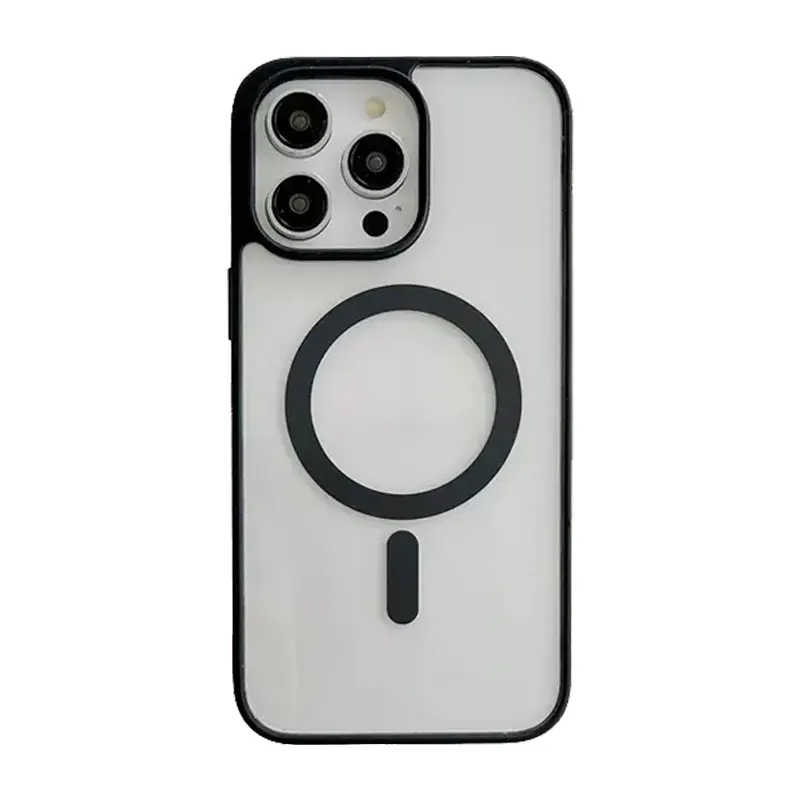Coque Magnétique Transparente Noir pour iPhone 13 Pro Max