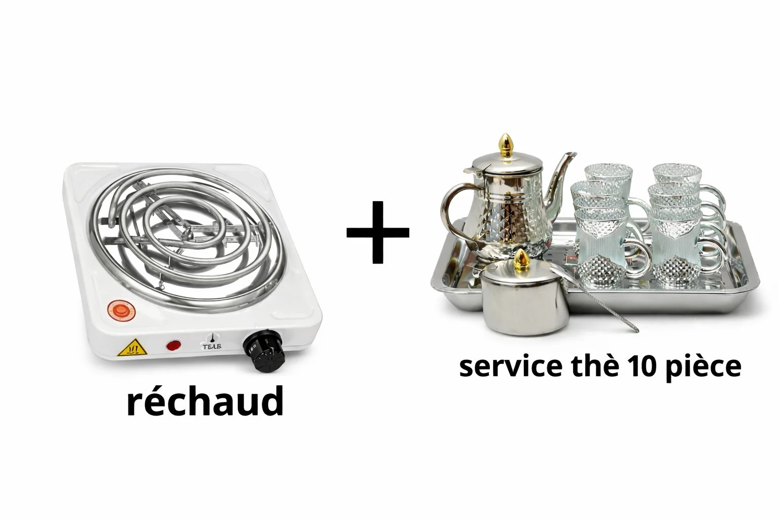Service Thé Complet avec Réchaud (11 pièces)