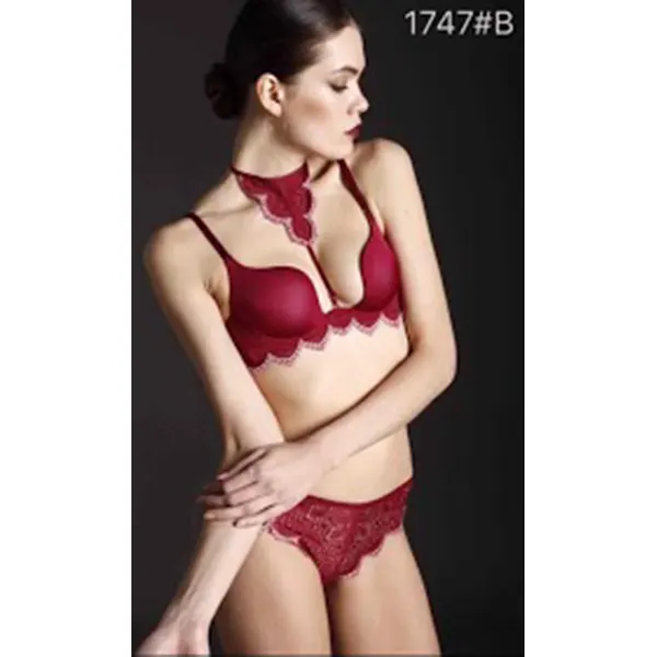 Weiyesi – 1747 Pack – Ensemble Soutien-Gorge – Bordeau