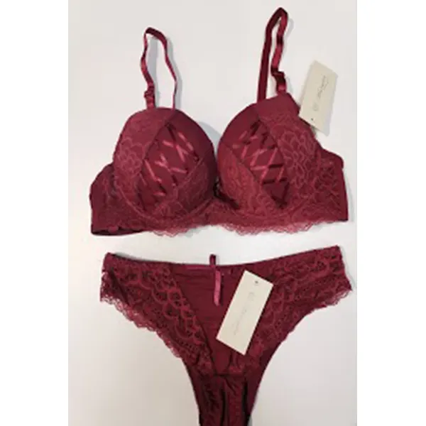 Marylin – MM19951 Pack – Ensemble Sg+Tanga – Carmin