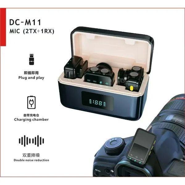 Micro Cravate sans fil professionnel Double micro CANDC DC-M11