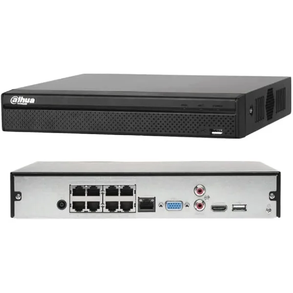 Enregistreur Vidéo Numérique NVR DAHUA 8CH 8POE DHI-NVR4108HS-8P-4KS2/L / COMPATIBLE JUSQUA 8MP
