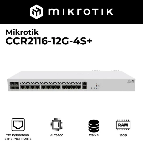 Routeur professionnel MIKROTIK CCR2116-12G-4S+