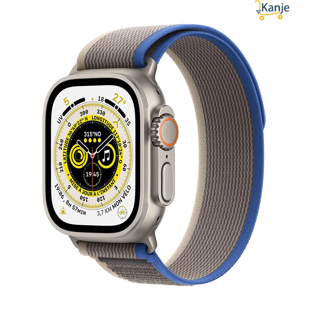 Apple Watch Ultra GPS Boucle Trail Bleu/Gris