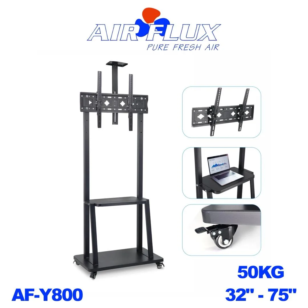 SUPPORT TV mobile sur roulettes AIRFLUX 32"-75" Y800