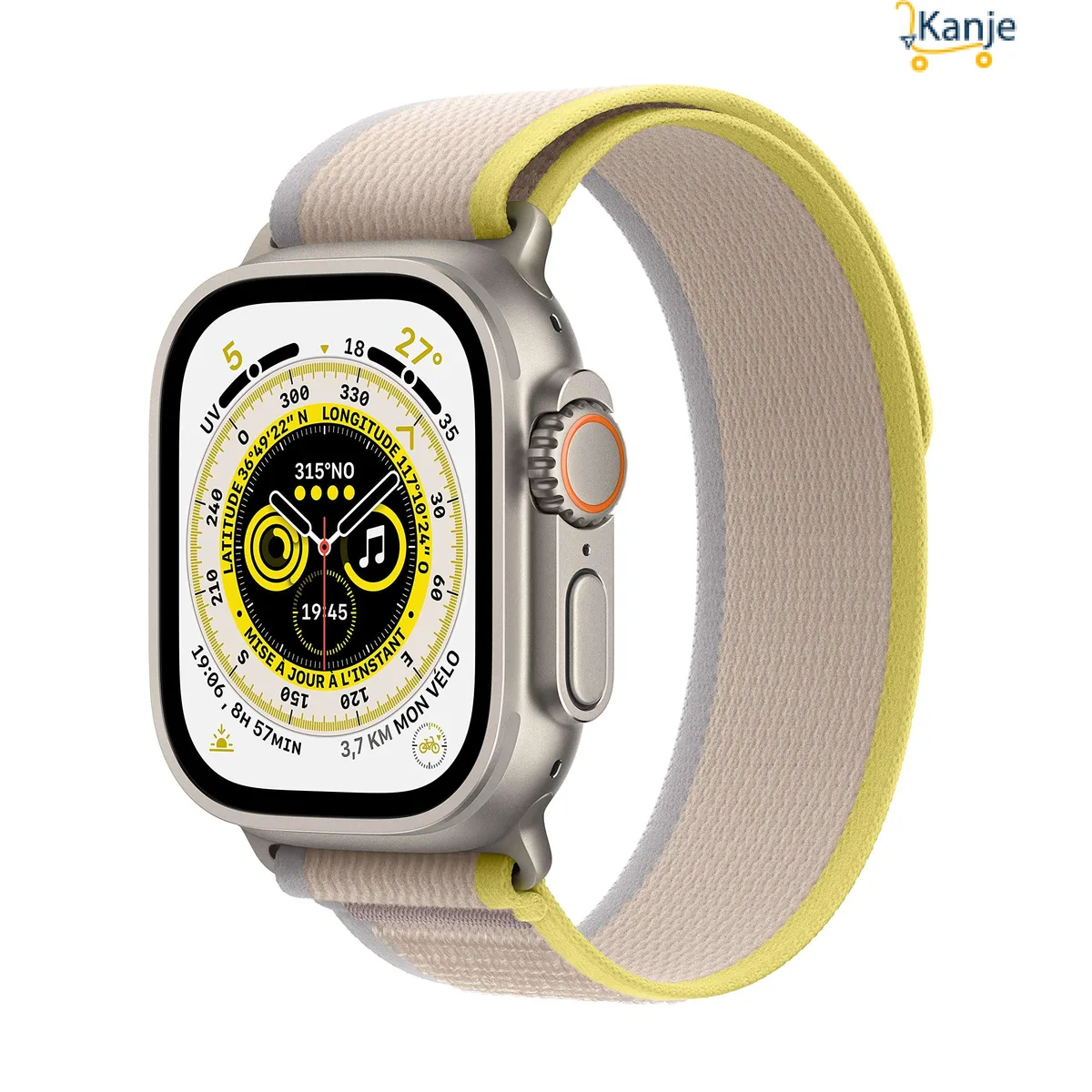 Apple Watch Ultra GPS Boucle Trail Jaune/Beige