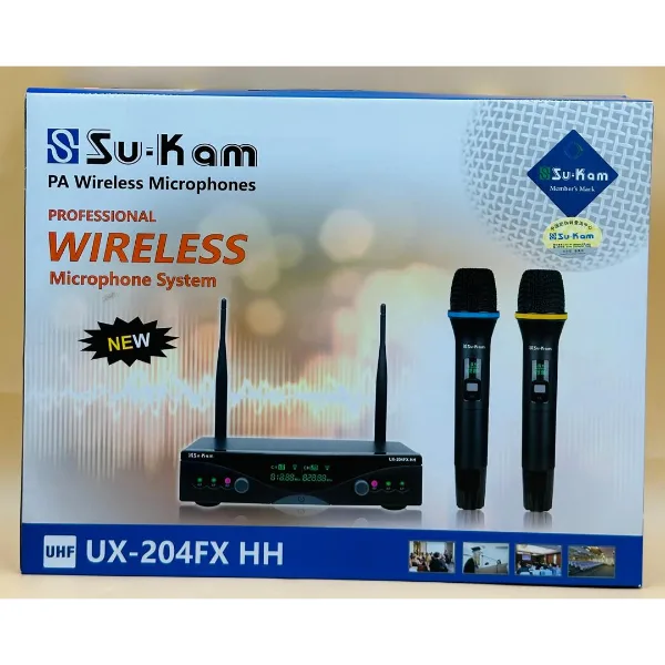 Kit de 2 micros sans fil Professionel Su-kam UX-204FX HH