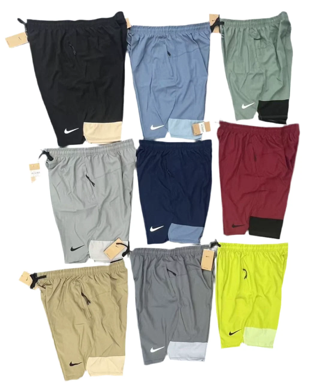 Short sport Nike (2 tons) avec fermeture fitness options multi-couleurs SPMNS02