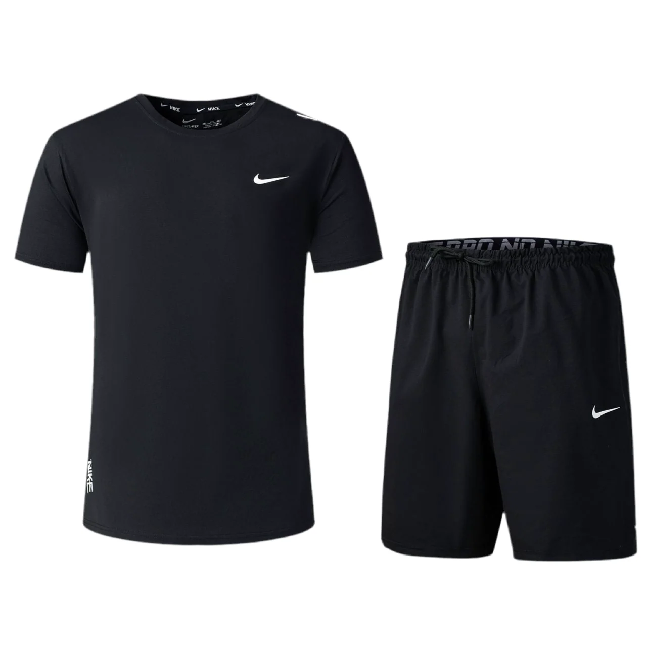 Ensemble de sport Nike Unisexe – T-shirt & Short (Noir)