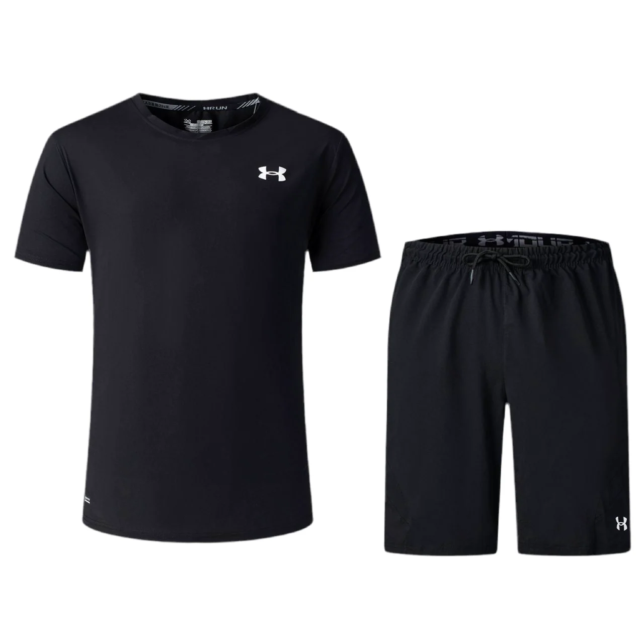 Ensemble de sport Under Armour Unisexe – T-shirt & Short (Noir)