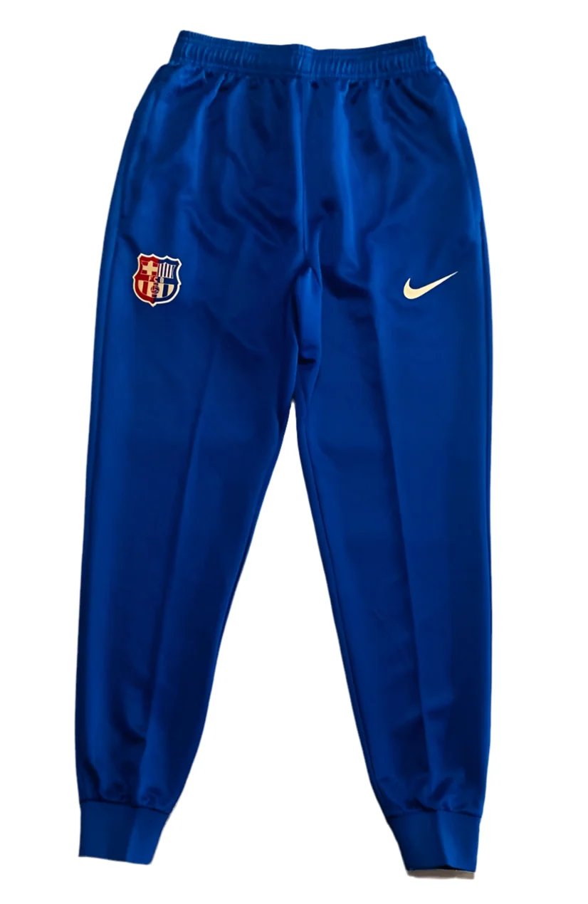 Pantalon jogging club football FC Barcelone Bleu (cheville ferme)