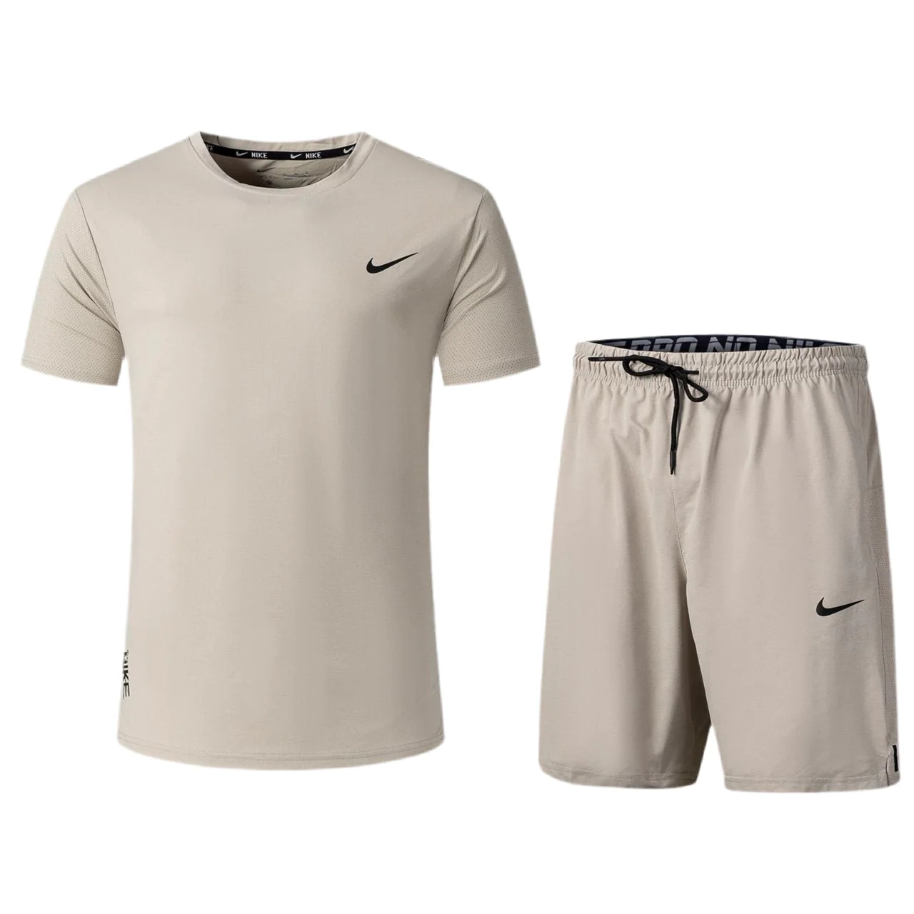 Ensemble de sport Nike Unisexe – T-shirt & Short (Beige)