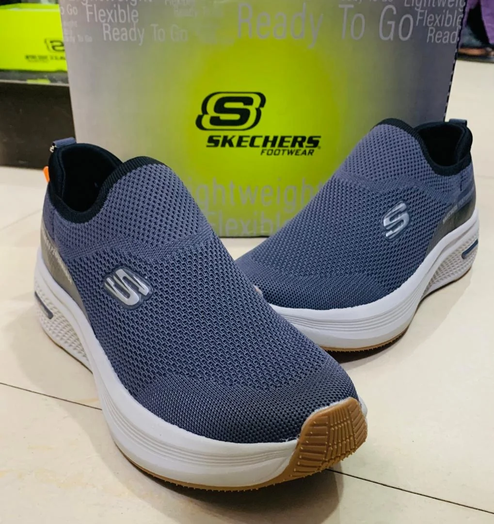 Chaussure basket Skechers (Gris) avec amorti à rebond élevé