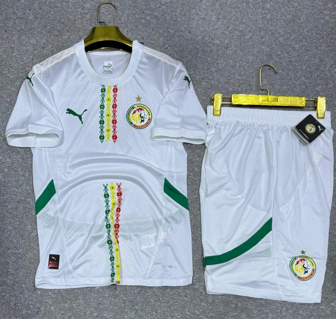 Ensemble Maillot Sénégal avec short équipe nationale (Blanc) Saison 2025