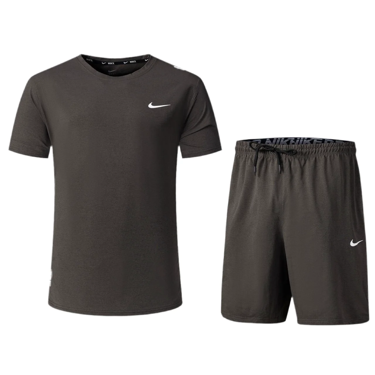 Ensemble de sport Nike Unisexe – T-shirt & Short (Marron)