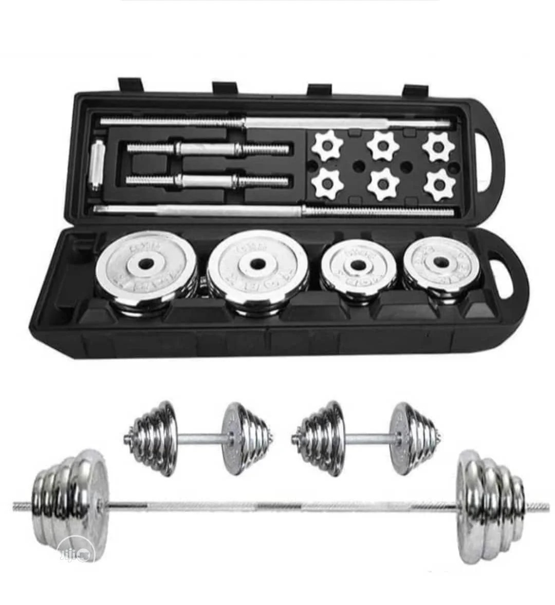 Kit d'haltères chromées 50KG York Fitness
