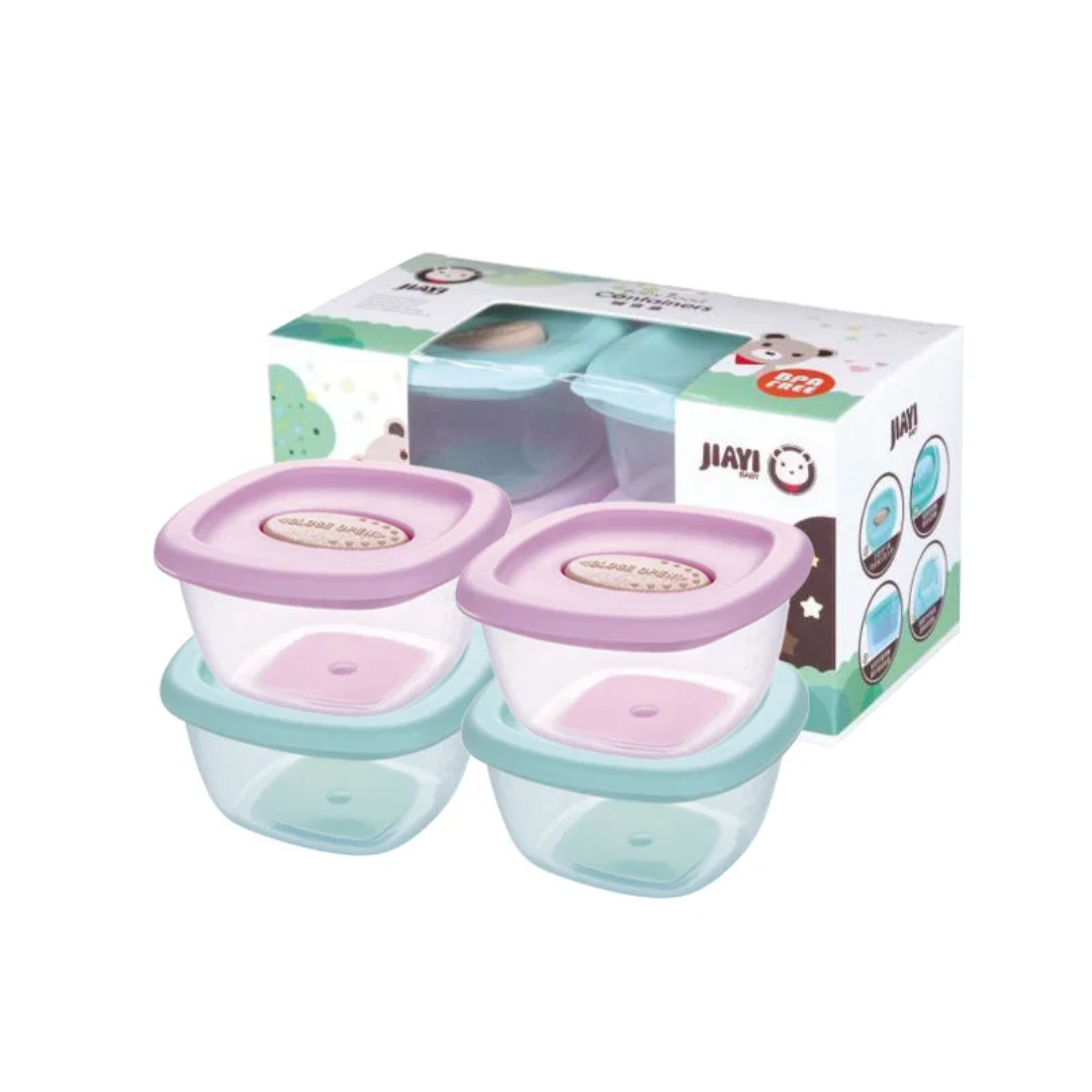 Pots de Conservation pour Repas Bébé Sans BPA – Set de 4 | Bambinerie Maternita Dakar