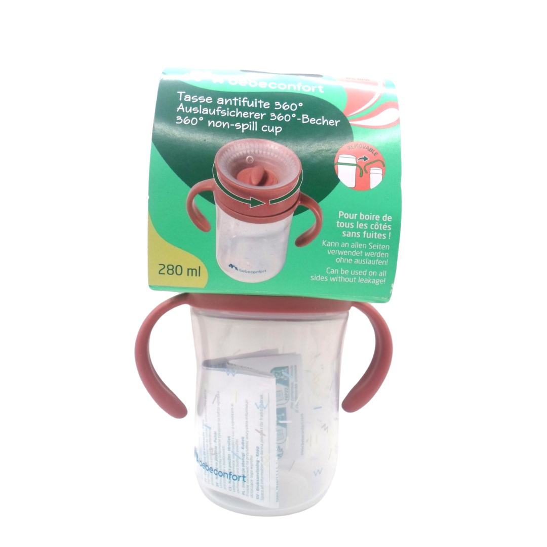 Tasse Antifuite 360° Bébéconfort – 280 ml | Bec Anti-Fuite & Poignées Ergonomiques