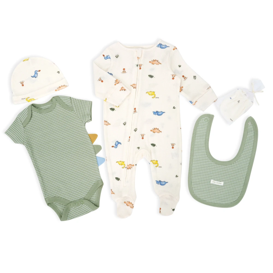 Ensemble naissance bébé 5 pièces en coton – Coffret complet pour nouveau-né Dakar