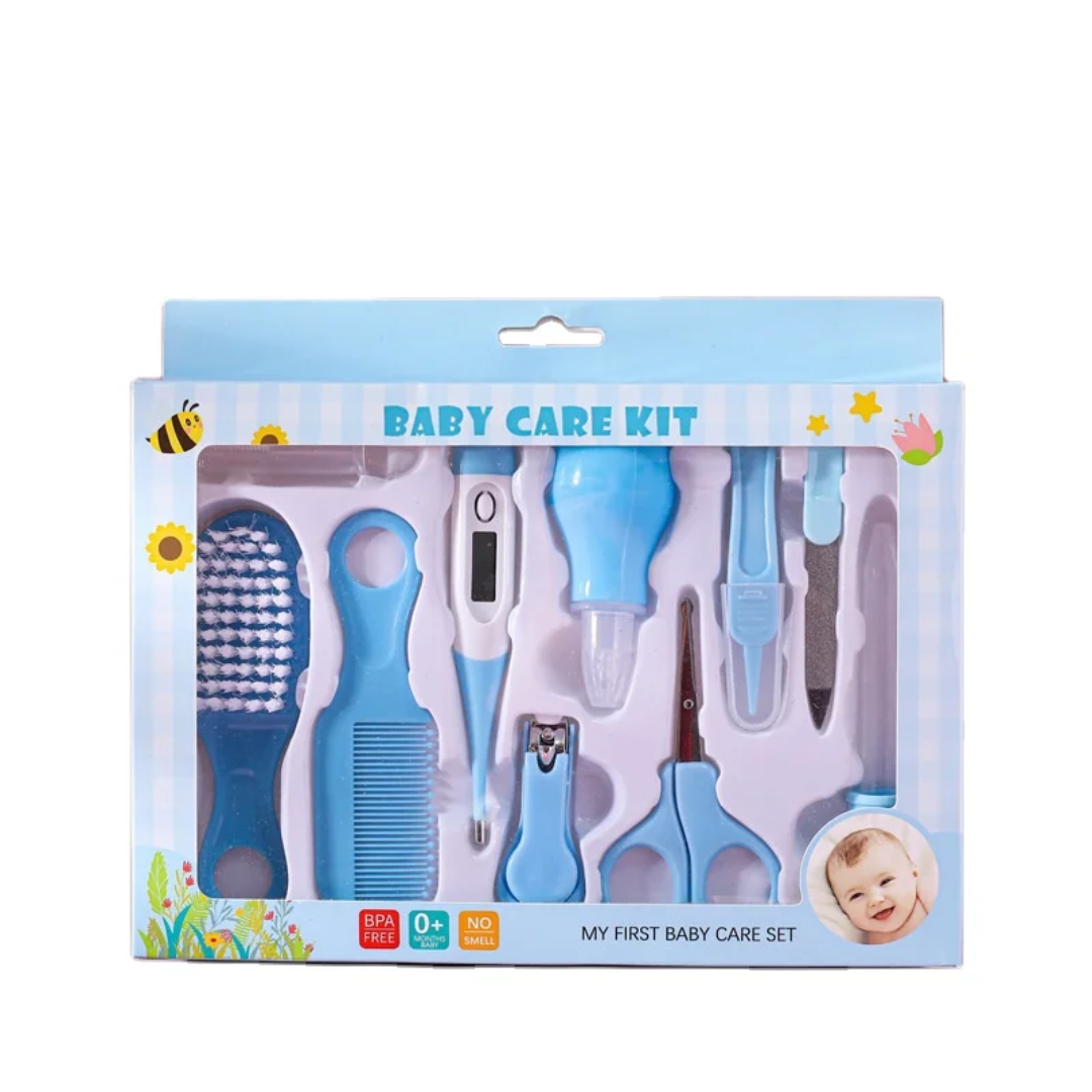 Kit de Soin Bébé Complet – Baby Care Kit (Thermomètre, Coupe-ongles, Brosse, Mouche-bébé) | Dakar