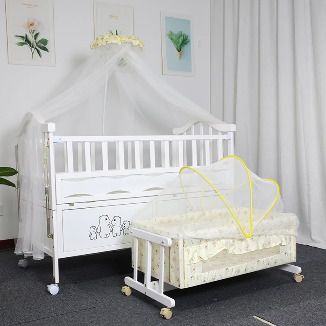 Lit Bébé Multifonction avec Couffin et Moustiquaire – Maternita Dakar