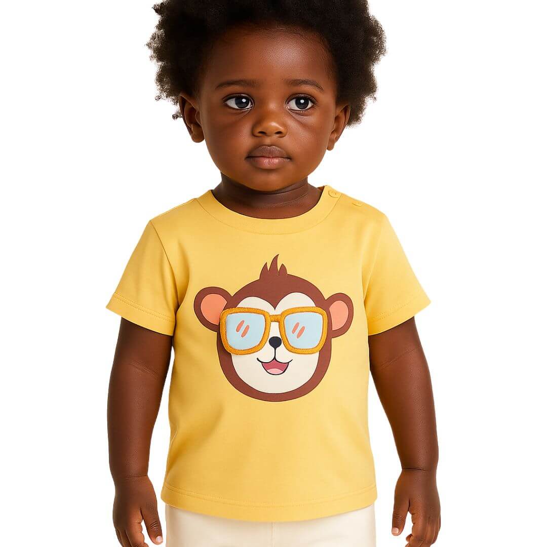 T-shirt Bébé "Singe Lunettes"