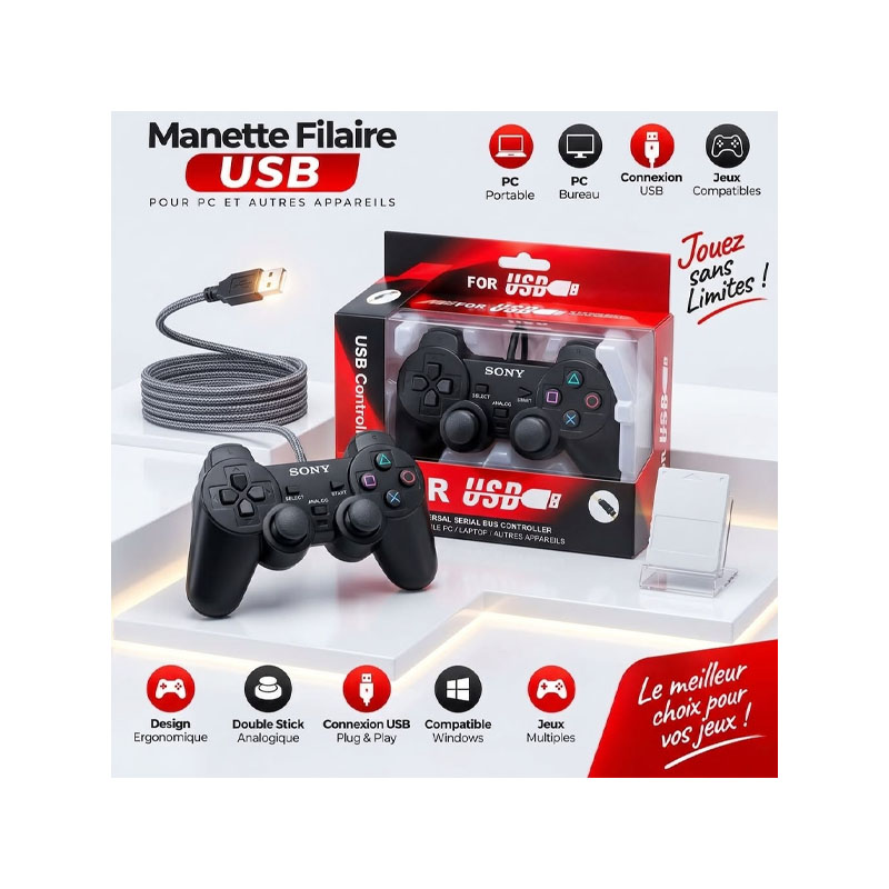 Manette Filaire USB