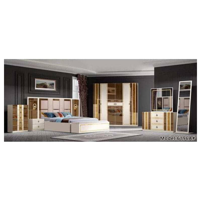 Chambre A coucher 6196A Beige Doré
