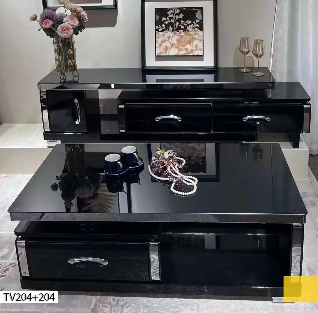 Ensemble Meuble TV Noir TV204 + 204