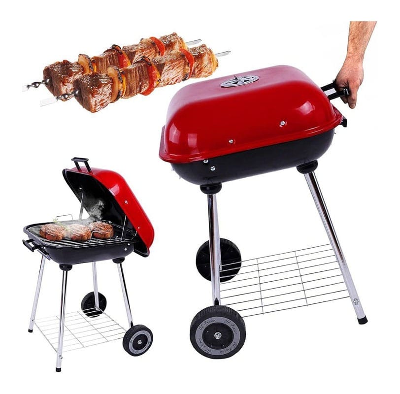 Barbecue a Charbon Avec Couvercle Verrouillable
