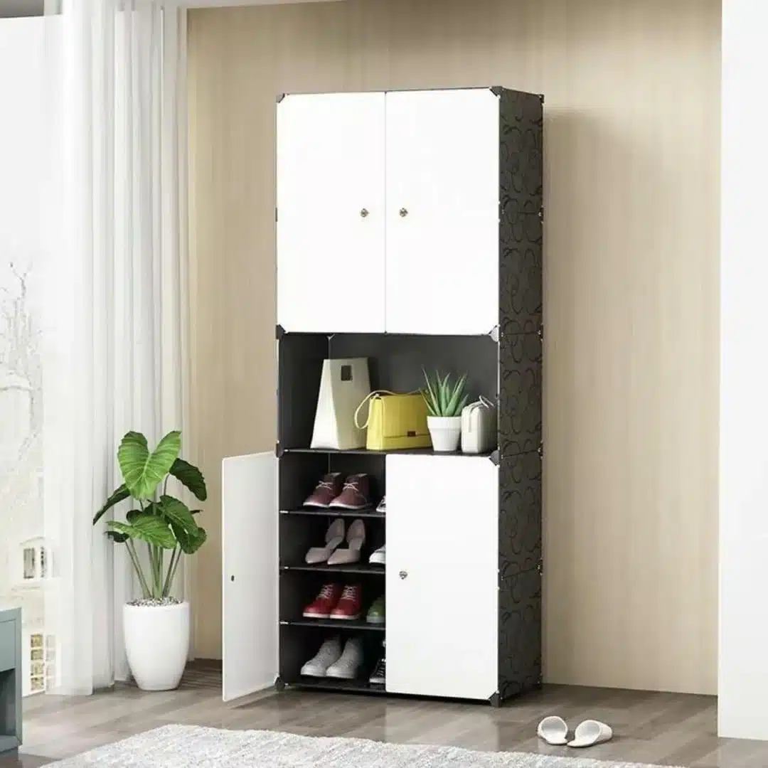 Armoire de rangement avec range chaussures modulable