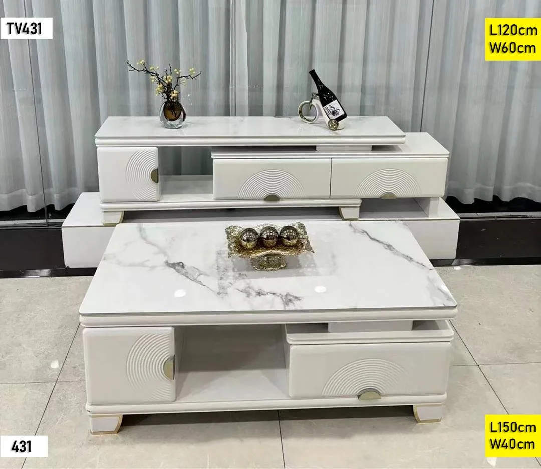 Ensemble Meuble TV TV431 + 431 Blanc