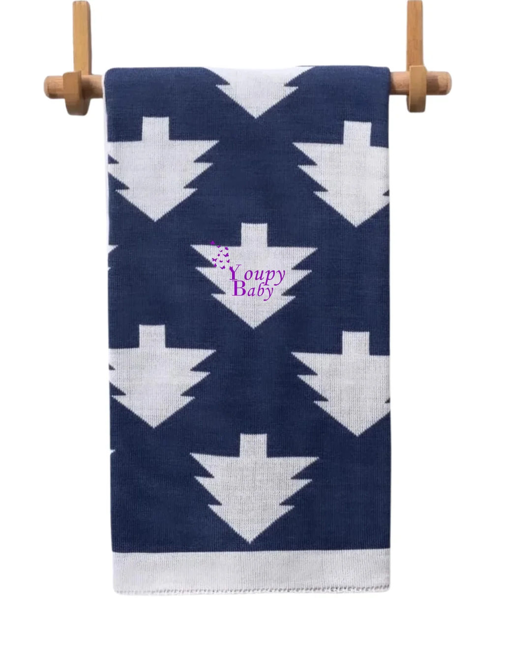 Couverture tricotée bébé