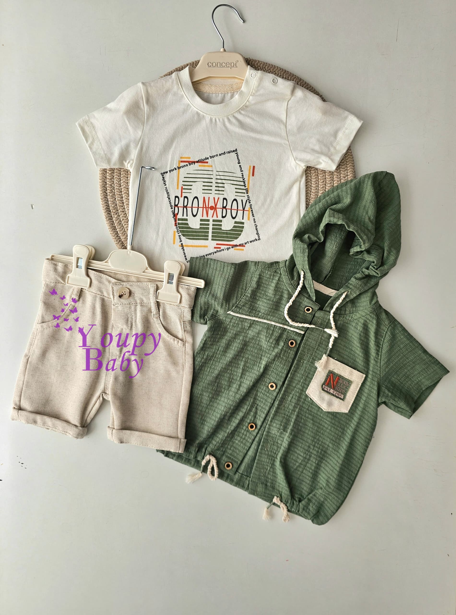 Ensemble 3pcs capuche garçon