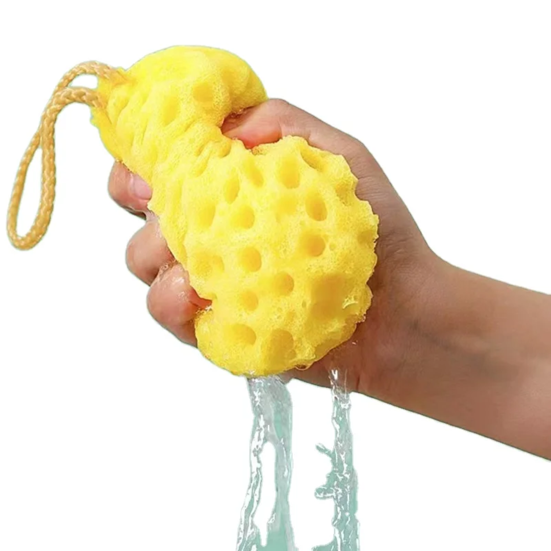 Éponge de Bain Exfoliante Douce avec Cordon – Bambinerie Maternita Dakar
