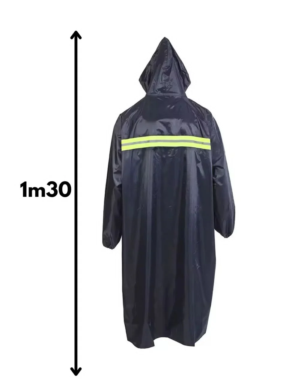 Imperméable Long Homme avec Capuche – Protection Pluie & Bandes Réfléchissantes
