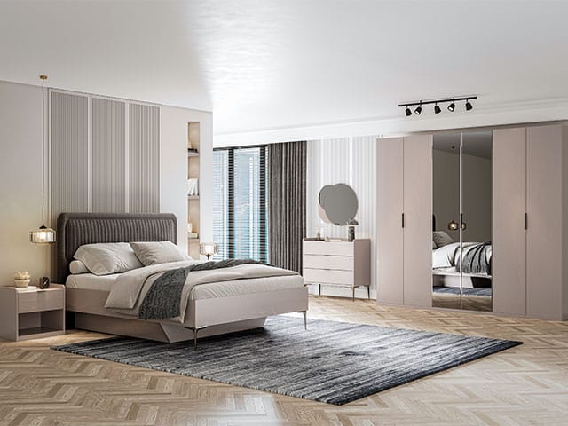 Chambre à Coucher LITHOS 180x200 Beige | MASTER OFFICE