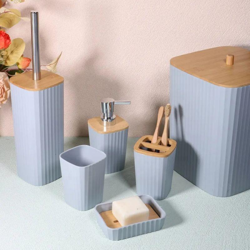Ensemble Accessoires Salle de Bain – 6 Pièces