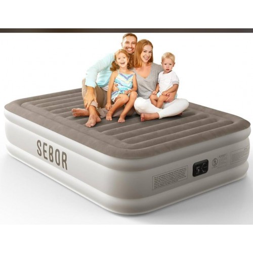 Matelas Gonflable Double Grand Format – 200 x 150 cm x 40 cm , Épais et Résistant pour Camping ou Invités